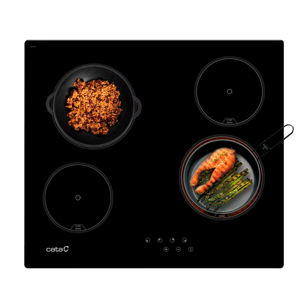 Placa vitrocerámica Cata TN 604/B 6000W 4 zonas negro 59 cm 3
