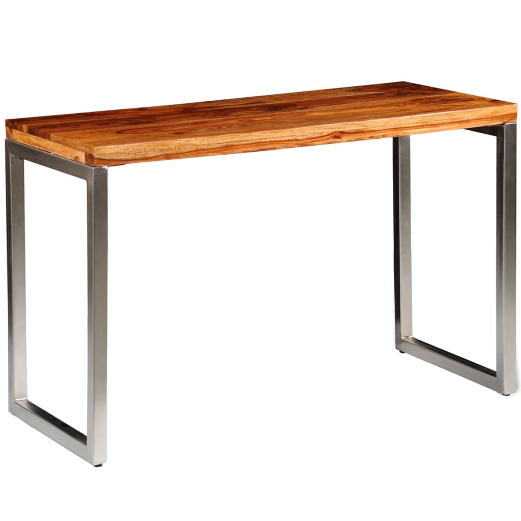 Mesa de comedor Almarza rectangular madera de sheesham natural 76x115x55 cm 2
