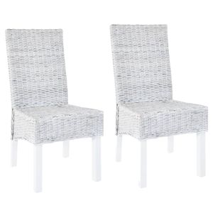 Pack de 2 sillas de comedor Kentucky ratán Kubu 93x46x61 cm