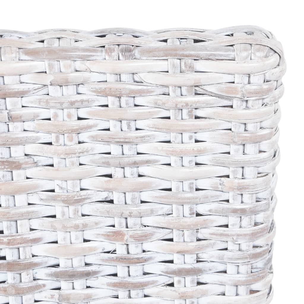 Pack de 2 sillas de comedor Kentucky ratán Kubu blanco roto 93x46x61 cm 6