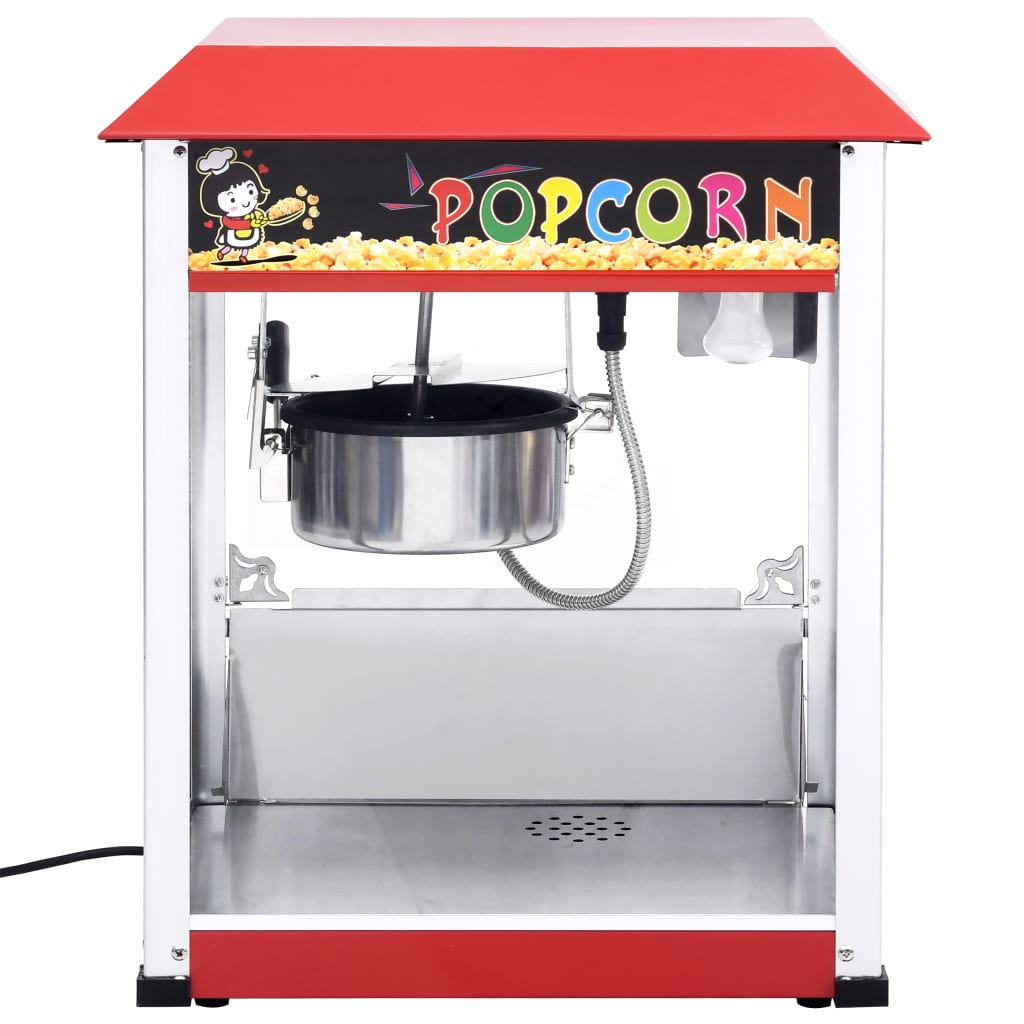 Máquina de palomitas con olla teflón 1400W 2,7L rojo 68x54,5x40,5 cm posterior