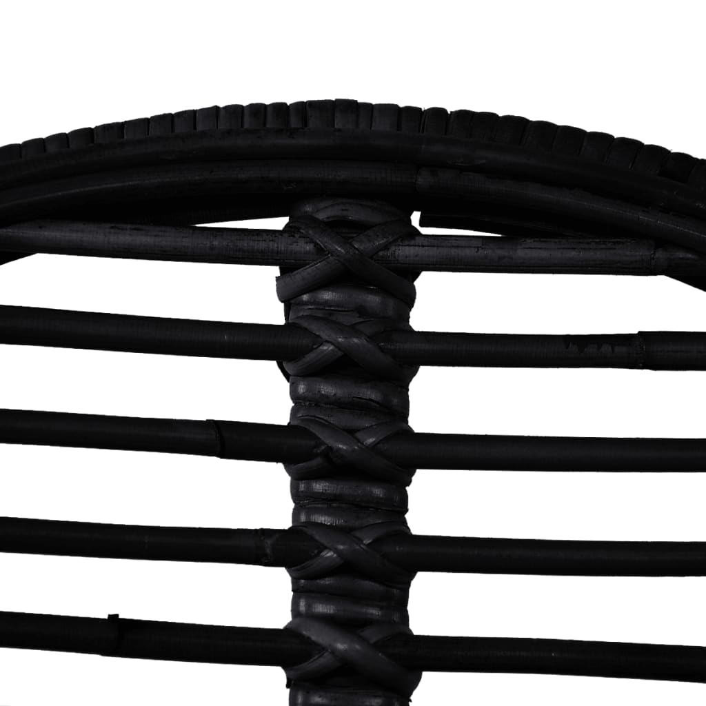 Pack de 2 sillas de comedor Cairo ratán negro 84x49x56 cm 4