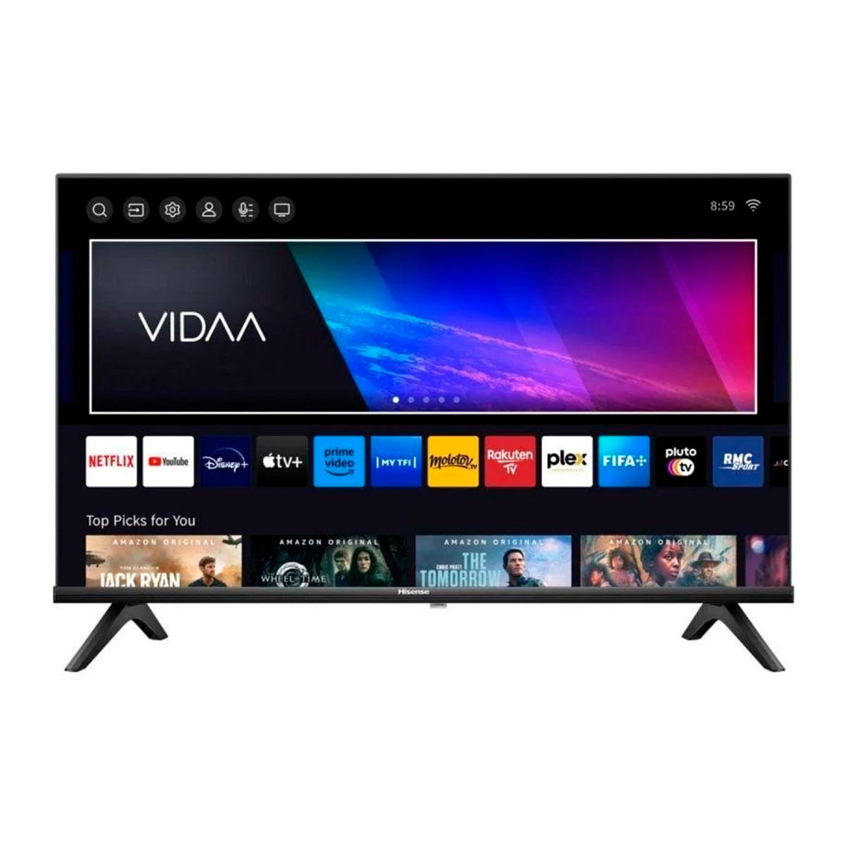 Televisor Smart TV Hisense 32A49K 32'' HD LED VIDAA U Smart TV F negro 4