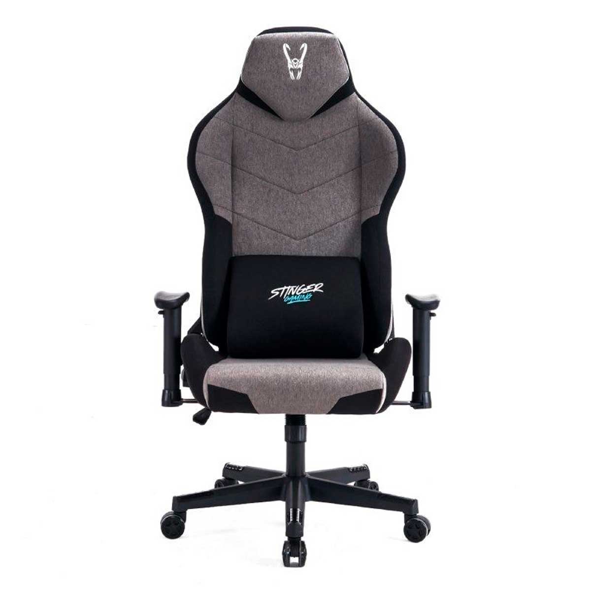 Silla gaming Stinger Station Titan Woxter inclinable cojín lumbar gris oscuro 2