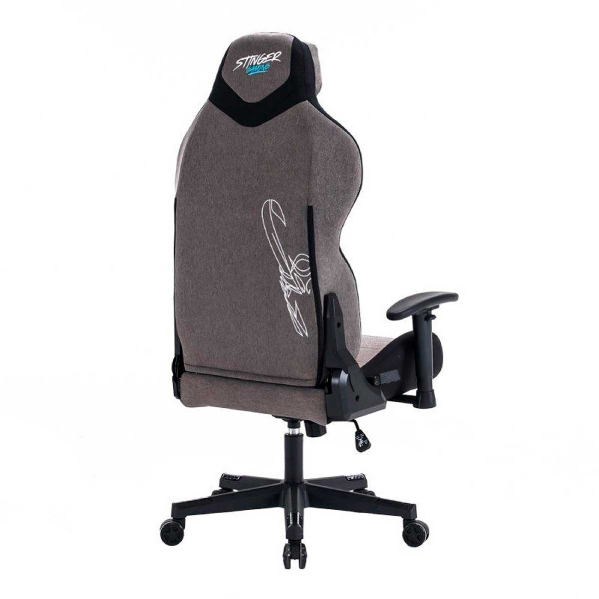 Silla gaming Stinger Station Titan Woxter inclinable cojín lumbar gris oscuro 4