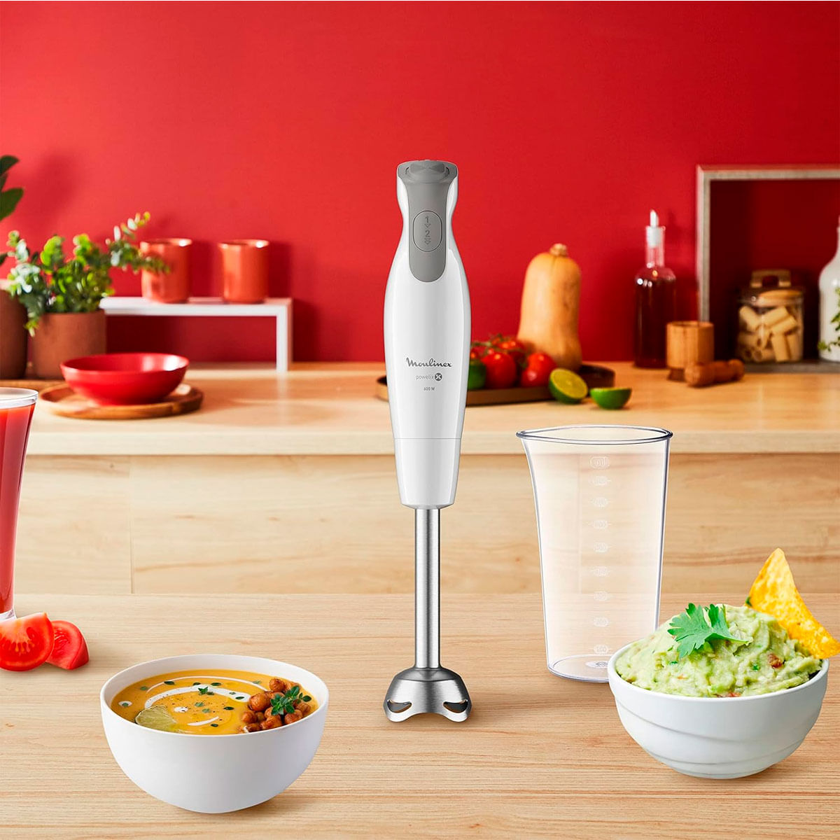 Batidora de mano Moulinex Dailychef DD553110 600W con accesorios blanco 2