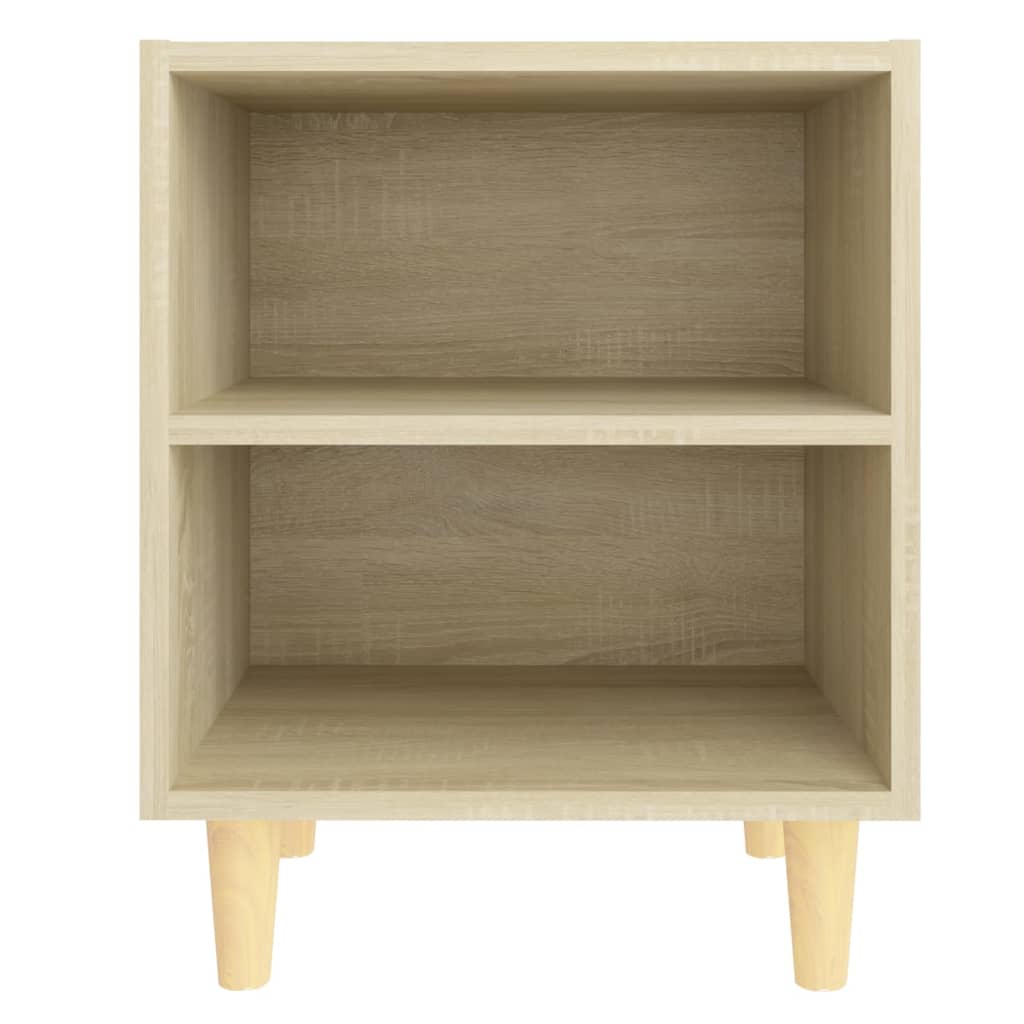 Pack de 2 mesitas de noche Kribi 2 estantes abiertos natural 50x40x30 cm 5