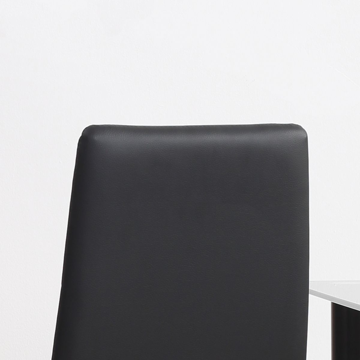Pack de 4 sillas Satai Homcom tapizado negro 97x41x50 cm detalle