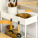 Carrito auxiliar Temba Homcom 4 cestas y ruedas blanco 90x40x19 cm compartimentos