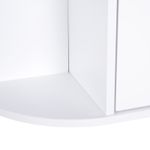 Armario de baño Kabun Homcom con espejo blanco 63x66x17 cm detalle