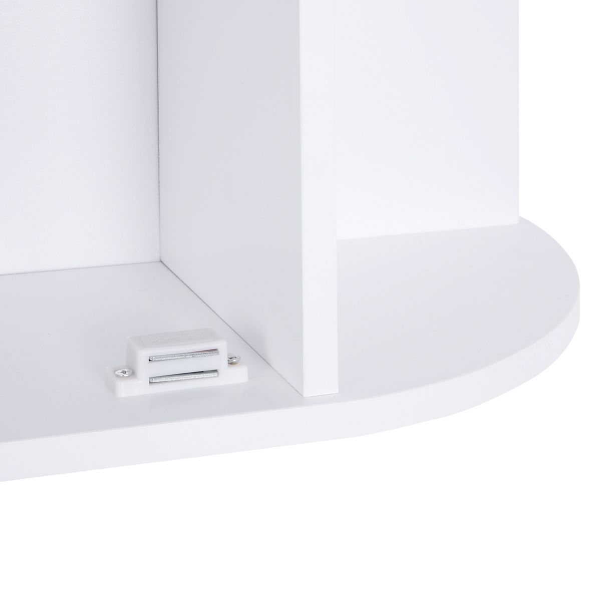 Armario de baño Kabun Homcom con espejo blanco 63x66x17 cm detalle