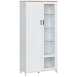 Alacena Kirba Homcom con 2 puertas blanco 160x76x36 cm fondo blanco