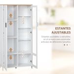 Alacena Kirba Homcom con 2 puertas blanco 160x76x36 cm detalles web