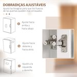 Alacena Kirba Homcom con 2 puertas blanco 160x76x36 cm bisagras