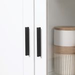 Alacena Kirba Homcom con 2 puertas blanco 160x76x36 cm picaporte