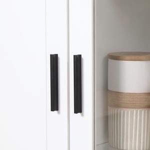 Aparador Kirba Homcom con 2 puertas blanco 160x76x36 cm
