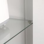 Alacena Kirba Homcom con 2 puertas blanco 160x76x36 cm balda cristal