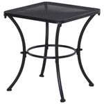 Mesa de jardín Castell Outsunny cuadrada negro 50x45x45 cm 2