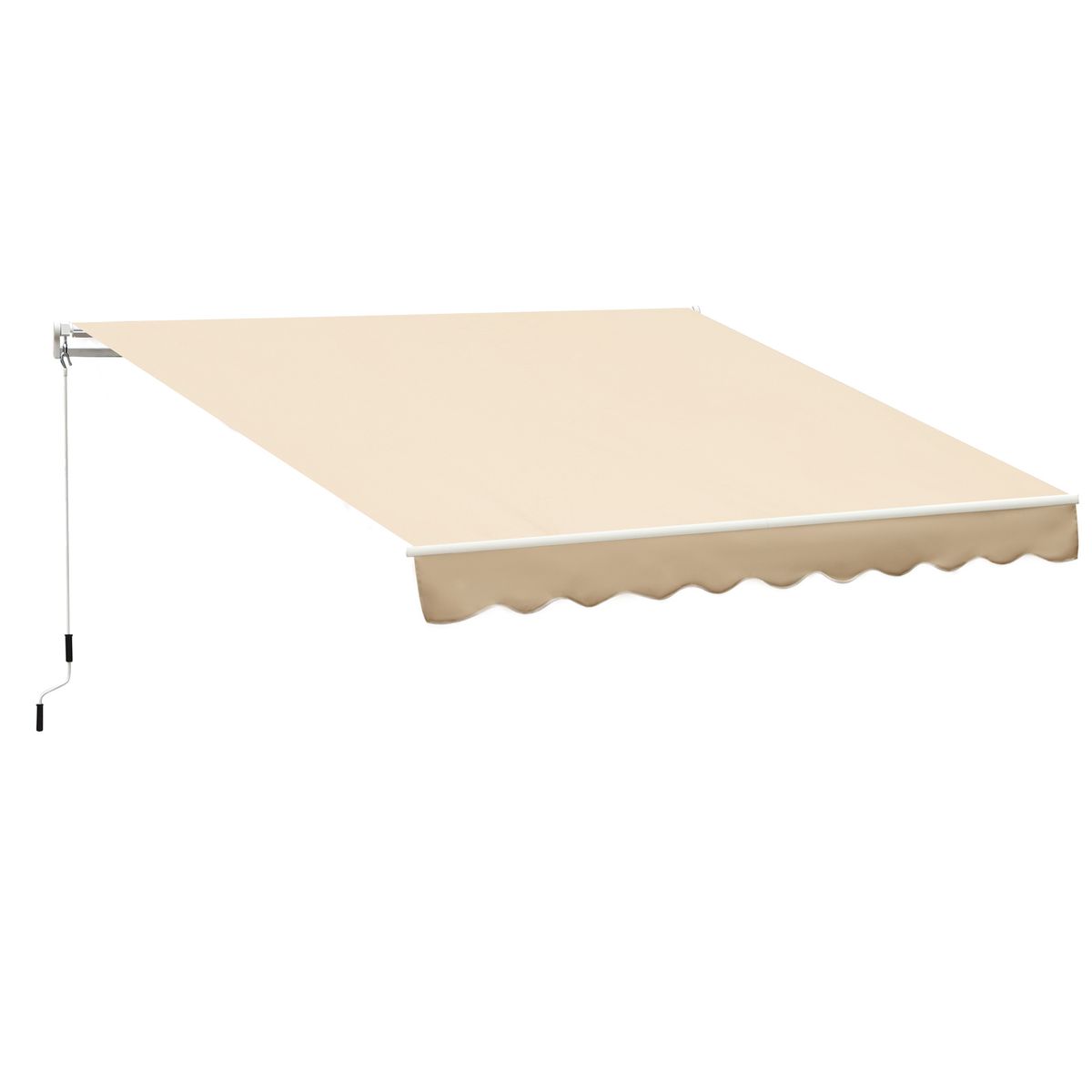 Toldo retráctil Outsunny con manivela beige 295x245 cm 2