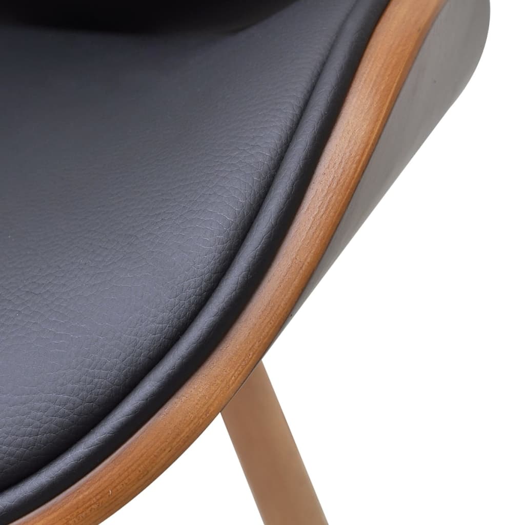 Pack de 2 sillas de comedor negro/marrón 81x50x50 cm detalles