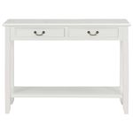 Consola recibidor Bayarcal 2 cajones blanco 80x110x35 cm 3