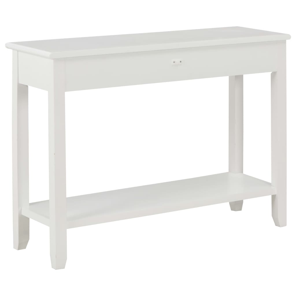 Consola recibidor Bayarcal 2 cajones blanco 80x110x35 cm 4