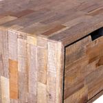 Consola recibidor 3 cajones natural 75x87x31 cm detalles