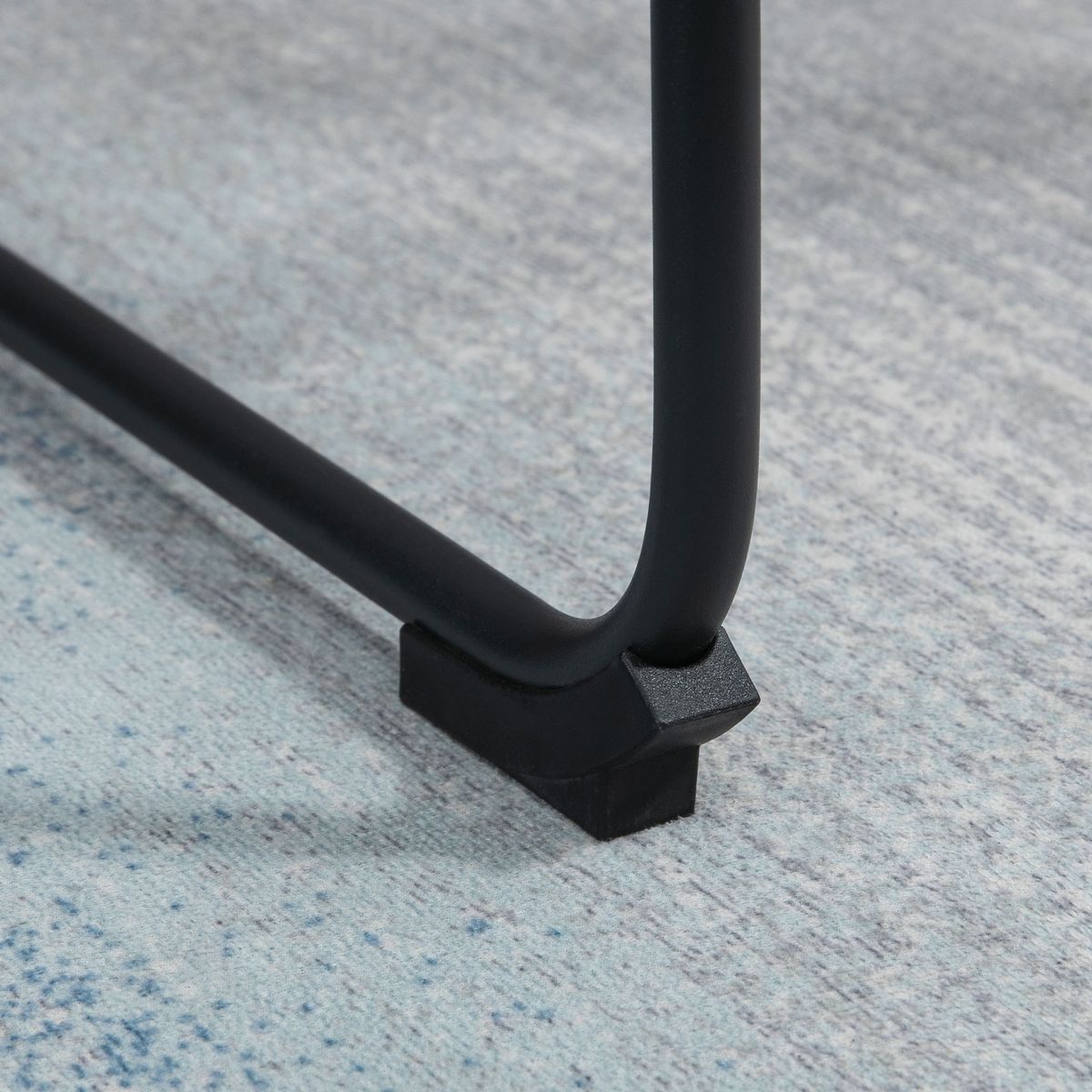 Pack de 2 taburetes altos de cocina con respaldo gris oscuro 99x47x54 cm detalle pata