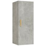 Armario de pared Cuby tirador con 2 estantes gris 90x34,5x34 cm fondo blanco