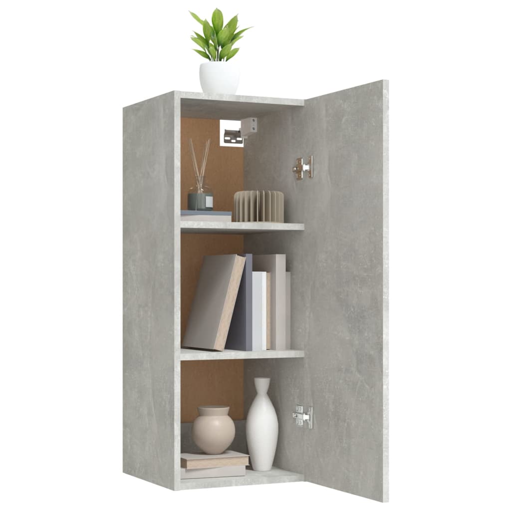 Armario de pared Cuby tirador con 2 estantes gris 90x34,5x34 cm estantes