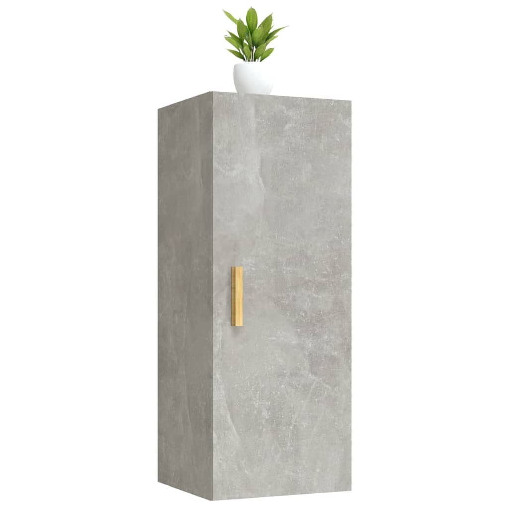 Armario de pared Cuby tirador con 2 estantes gris 90x34,5x34 cm armario