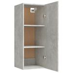 Armario de pared Cuby tirador con 2 estantes gris 90x34,5x34 cm interior