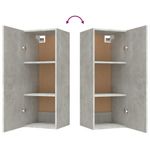 Armario de pared Cuby tirador con 2 estantes gris 90x34,5x34 cm interior
