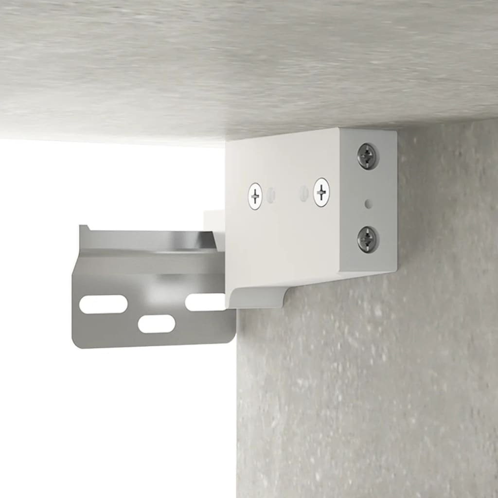 Armario de pared Cuby tirador con 2 estantes gris 90x34,5x34 cm bisagras