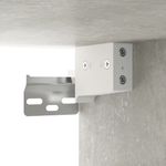 Armario de pared Cuby tirador con 2 estantes gris 90x34,5x34 cm bisagras