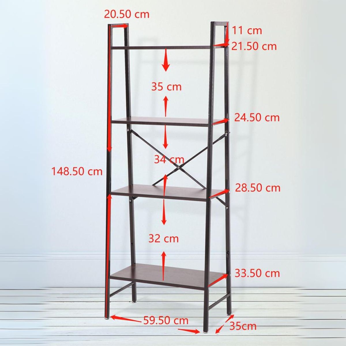 Estanteria-Lincoln-4-baldas-negro-1485x595x205-cm-medidas