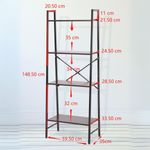 Estanteria-Lincoln-4-baldas-negro-1485x595x205-cm-medidas