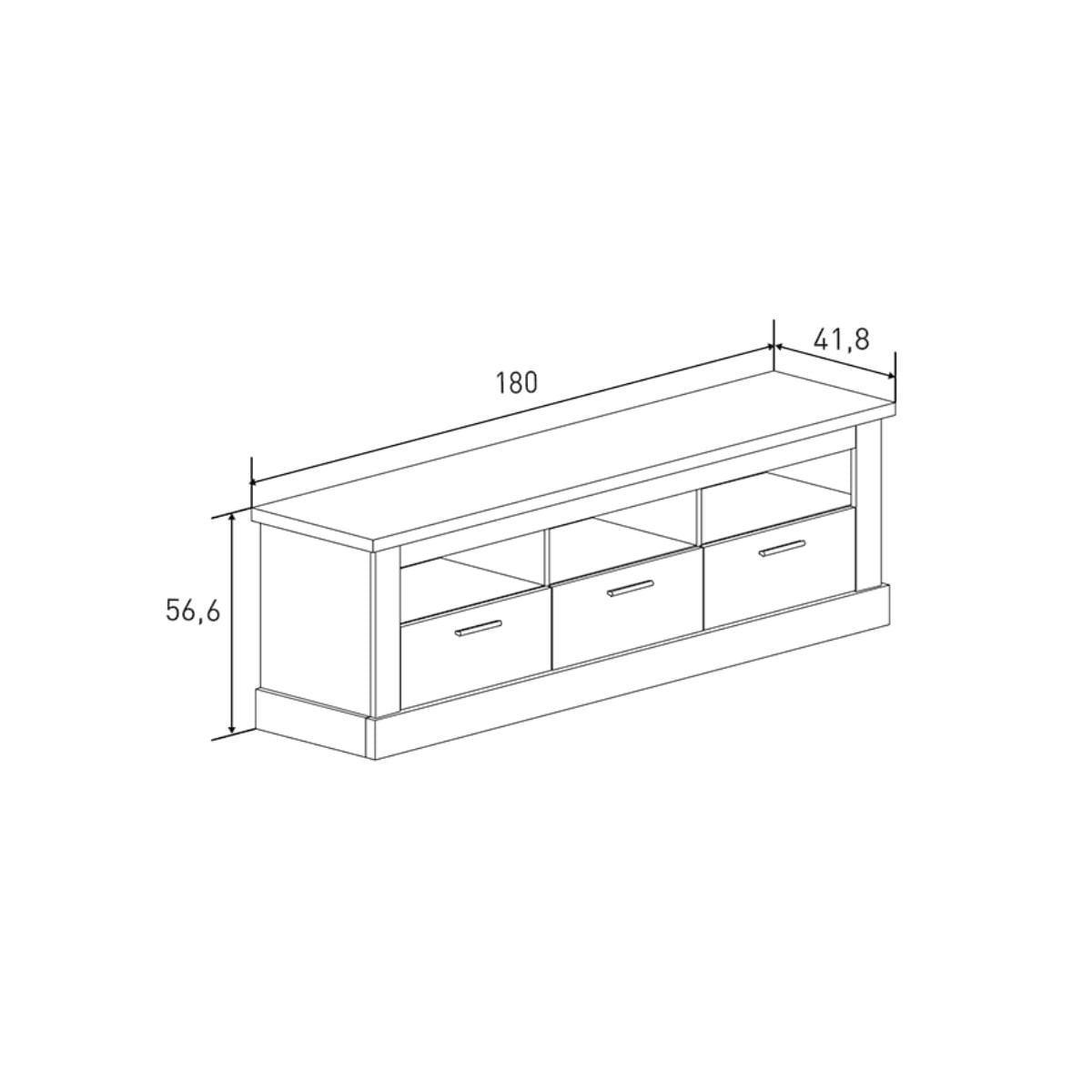 Mueble-bajo-TV-Chellen-3-cajones-cambria-blanco-566x180x418-cm-medidas