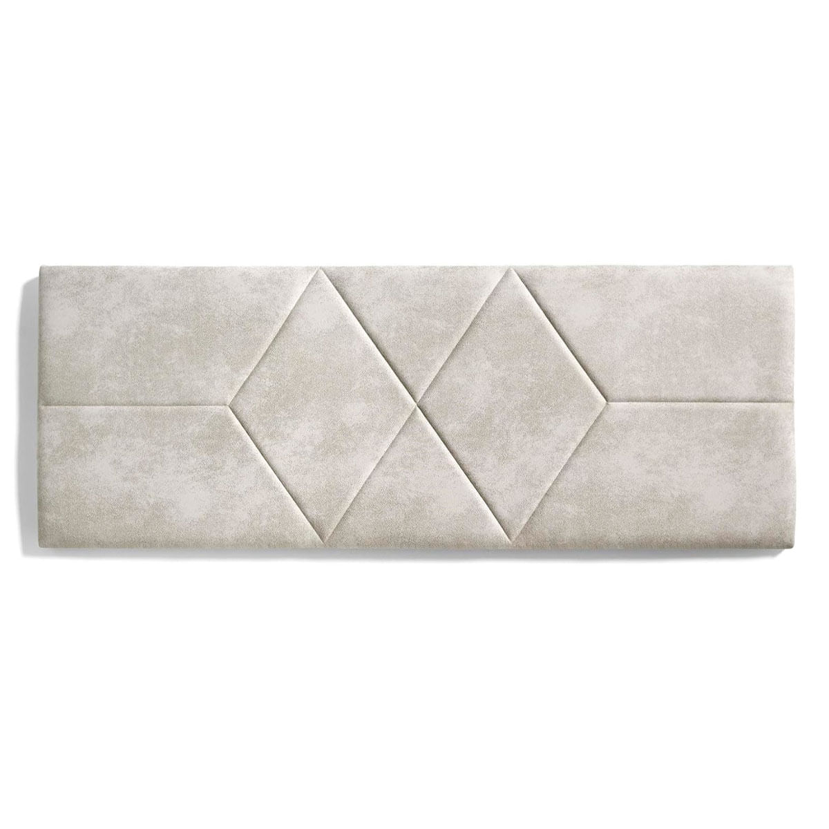 Cabecero Rombos rectangular tela blanco camas 2