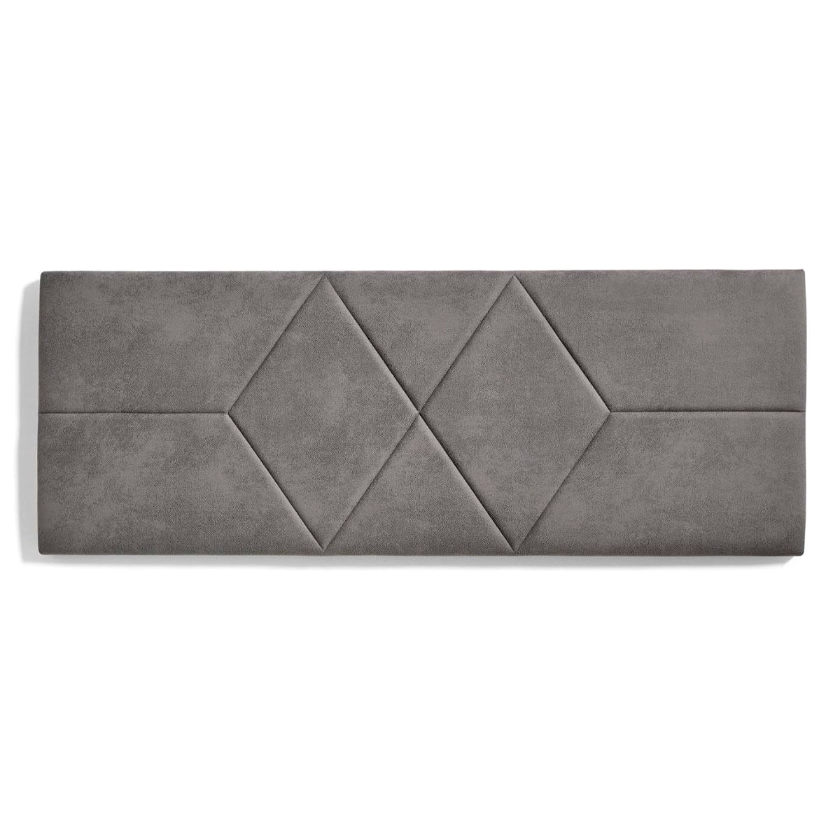 Cabecero Rombos rectangular tela gris 2