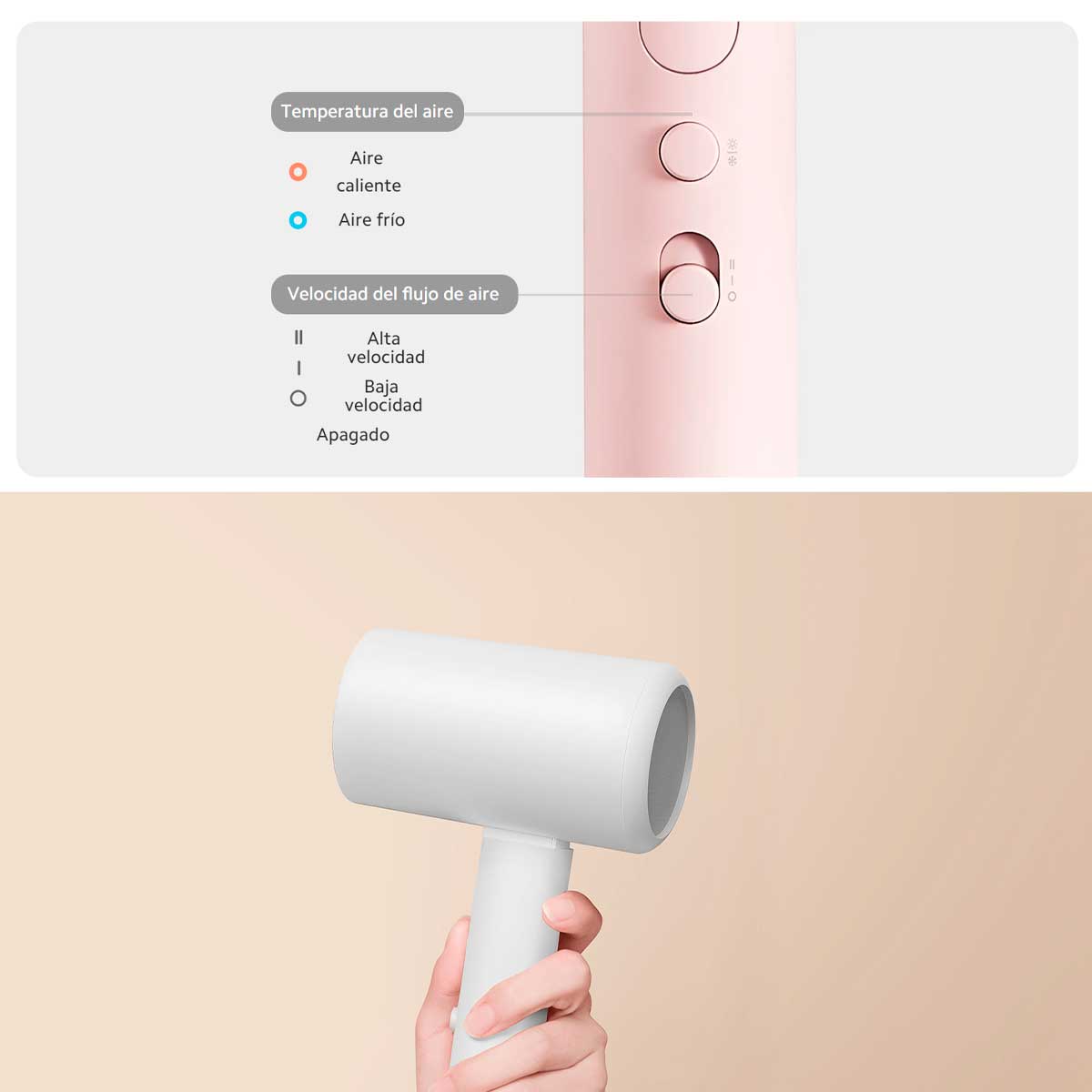 Secador de pelo Xiaomi Compact Hair Dryer H101 1600W blanco 6