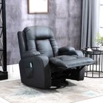 Sillón de masaje Aranjuez Homcom reclinable con calefacción negro 104x85x94 cm