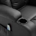 Sillón de masaje Aranjuez Homcom reclinable con calefacción negro 104x85x94 cm 8