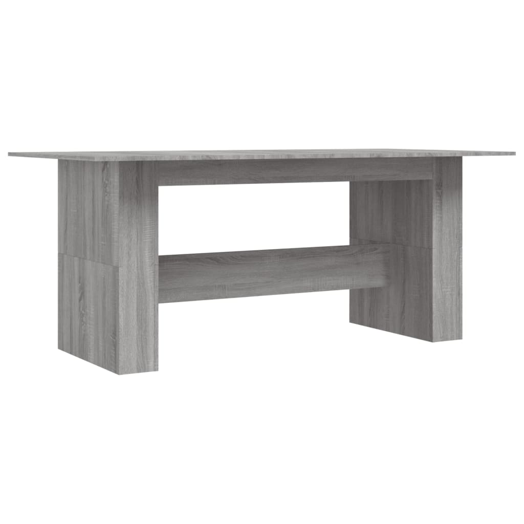 Mesa de comedor Seña rectangular gris 76x180x90 cm fondo blanco
