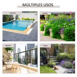 Mesa de exterior Like Outsunny plegable marrón 40x40 cm detalle