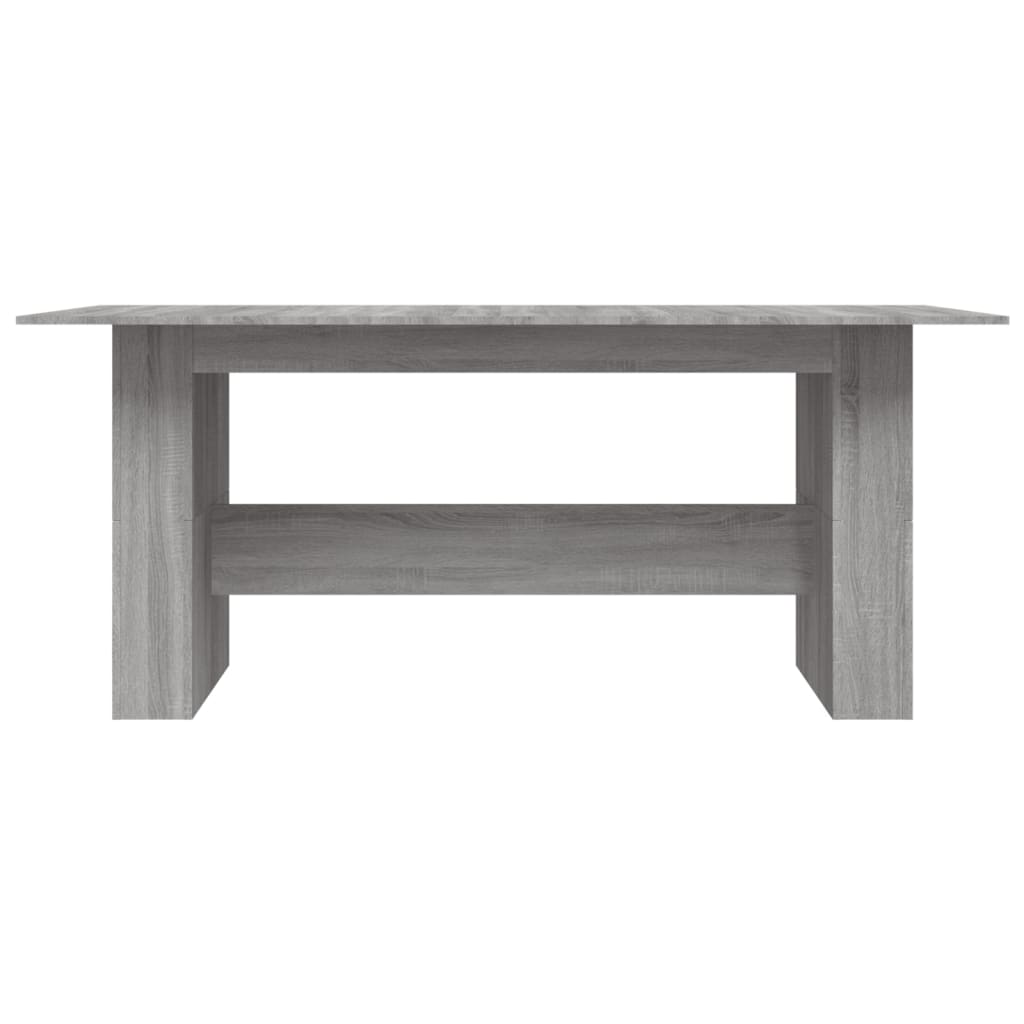 Mesa de comedor Seña rectangular gris 76x180x90 cm frontal