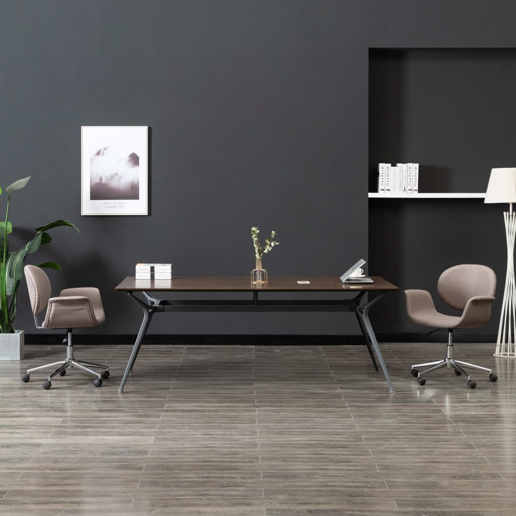 Silla de oficina Notte giratoria con altura regulable gris 80-87,5x67x62 cm animada
