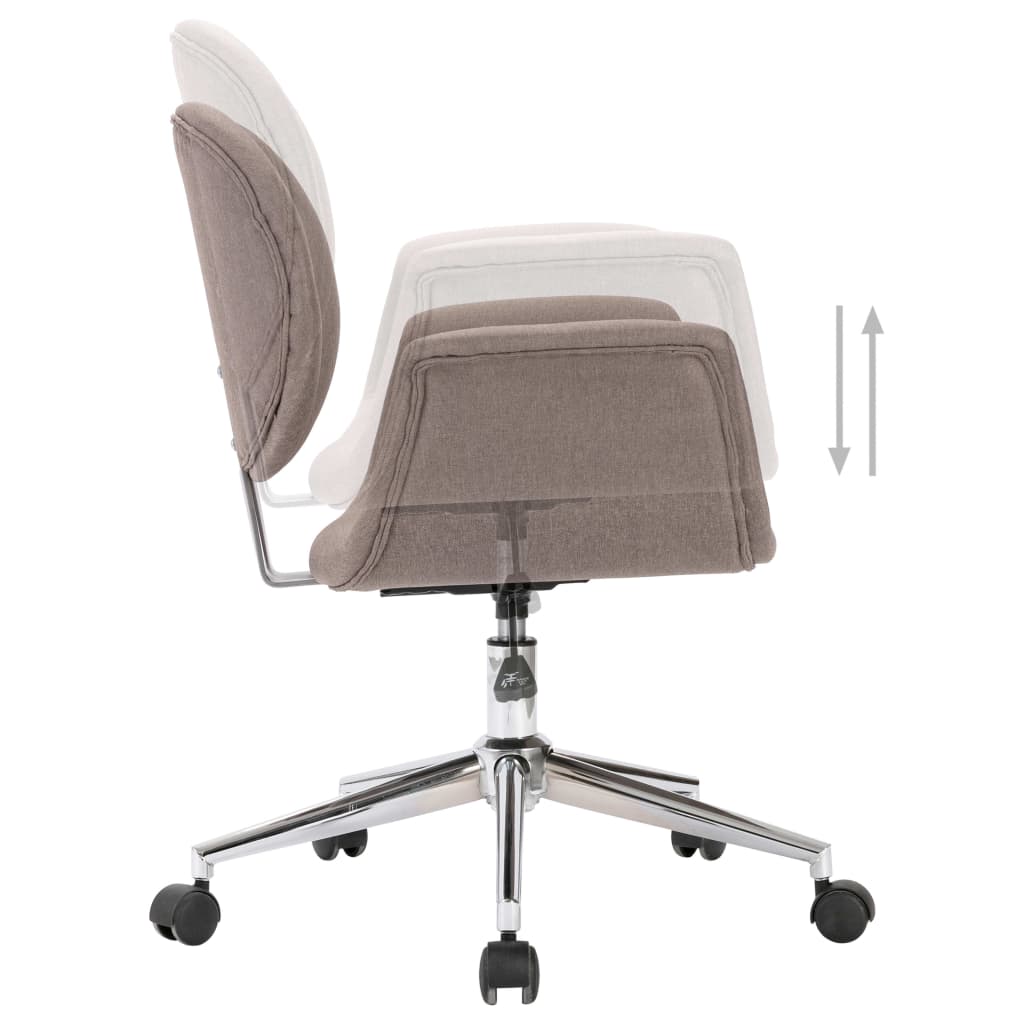 Silla de oficina Notte giratoria con altura regulable gris 80-87,5x67x62 cm altura