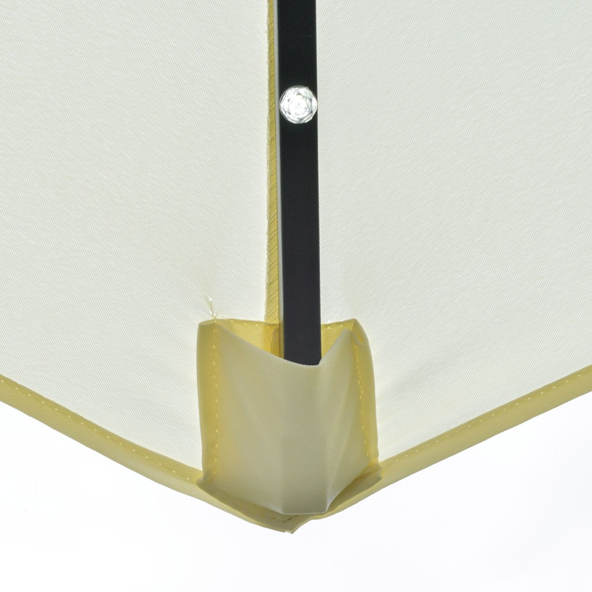 Sombrilla de jardín Outsunny 32 luces LED con manivela beige Ø265x233 cm detalle