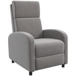Sillón relax Balboa Homcom reclinable gris 102x64x86 cm 2